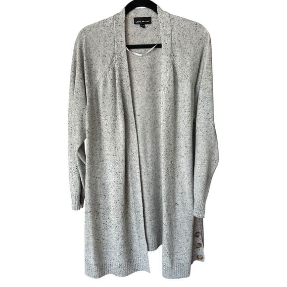 Lane Bryant Women's Gray Plus Size Open Front Cozy Cardigan Size 26/28 - Picture 2 of 7